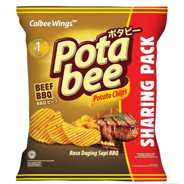 

POTABEE Potato Chips Barbeque Beef 120 gr