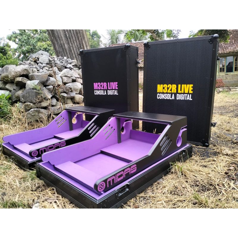 Hardcase Midas M32R Flightcase digital mixer Midas M32R tambah Roda
