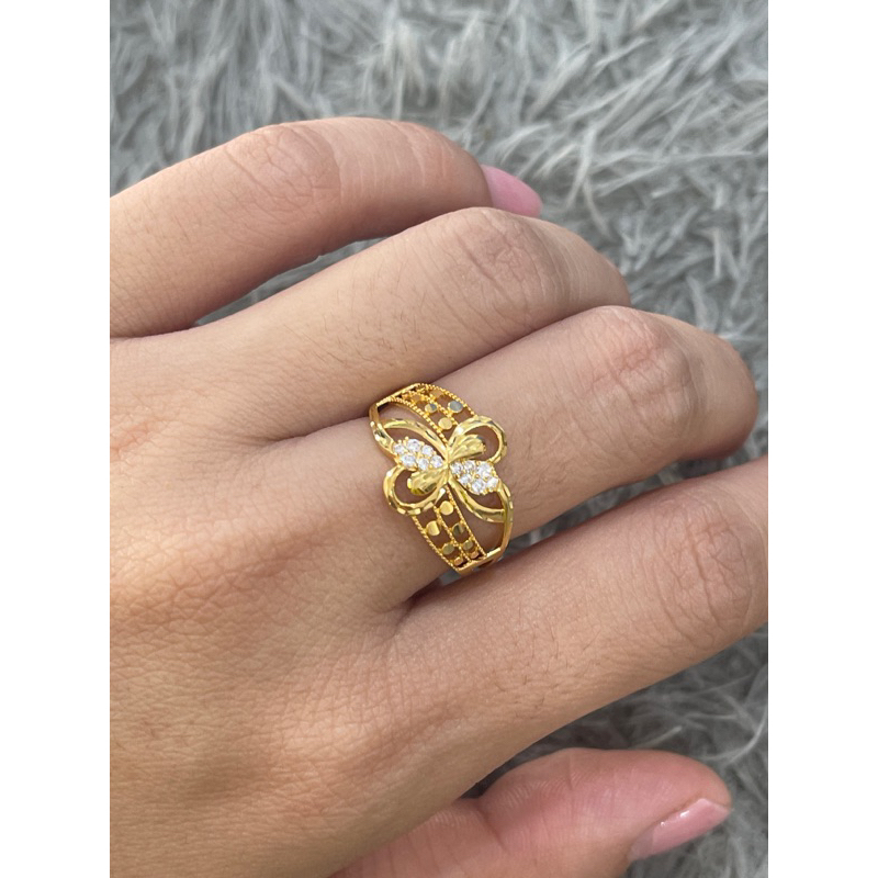 Cincin dream emas asli kadar 700 model mahkota ukuran 18
