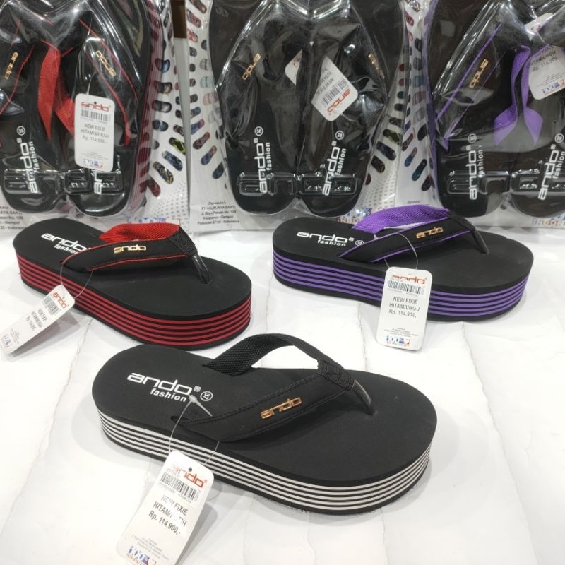 Sandal Wedges Wanita Merk Ando Tipe Fixie Size 36 S/d 40