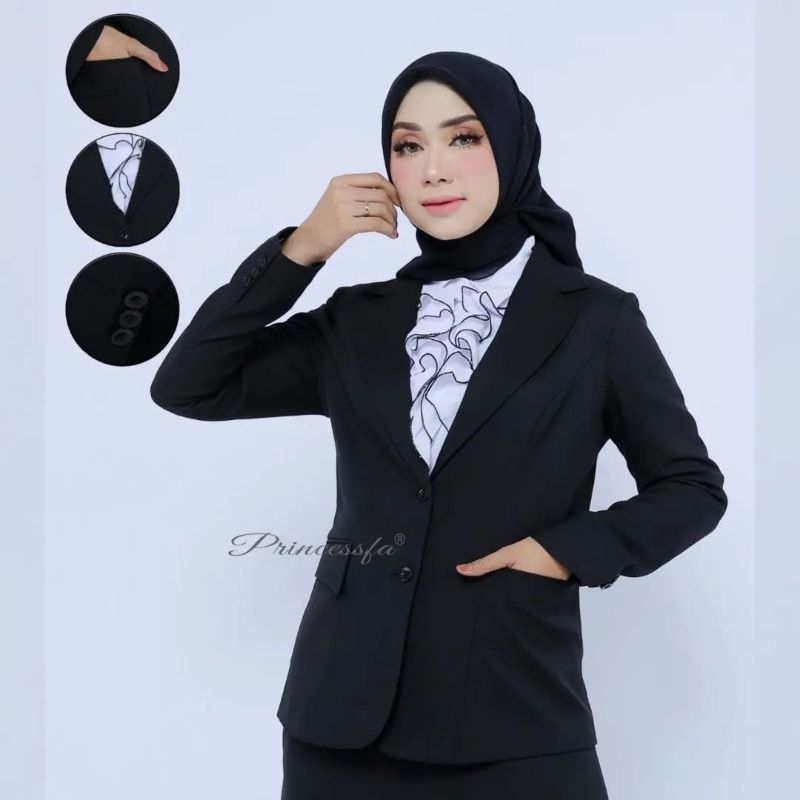 Setelan Blazer Kerja Blazer Kantor Baju Kerja Blazer Hitam