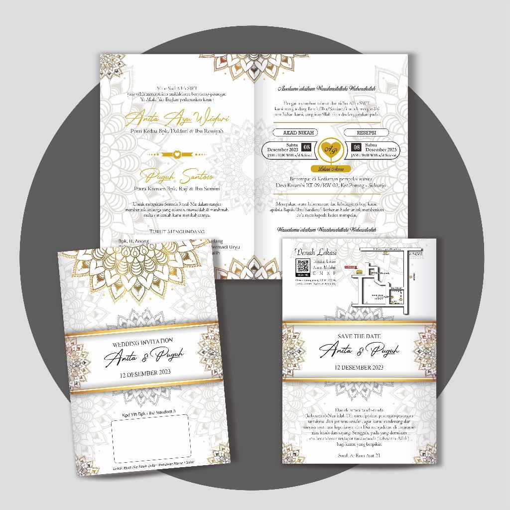 Undangan pernikahan, undangan khitanan, undangan rustic | KERTAS BC TIK