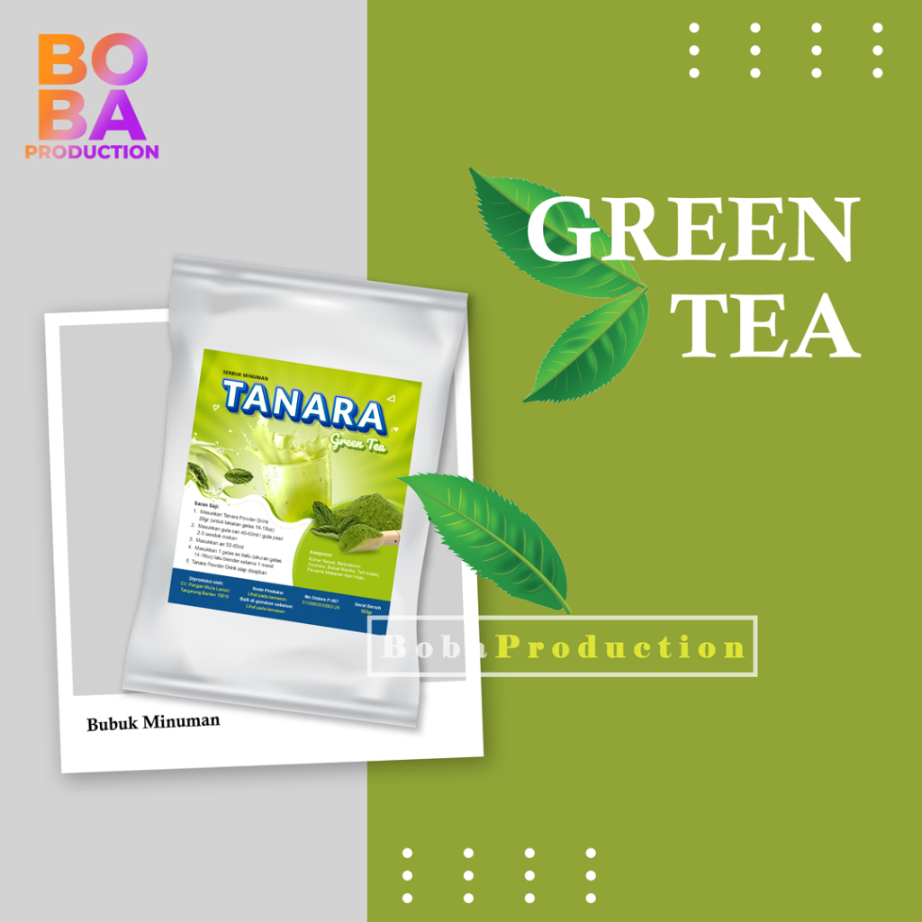 

Bubuk Minuman Green Tea 1kg - Green Tea Powder - BobaProduction