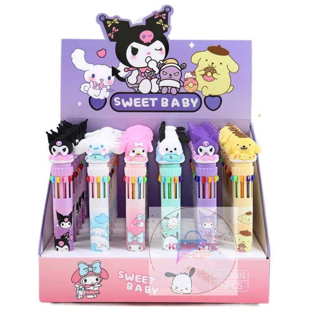 

pulpen lucu 10 warna pen sanrio karakter pulpen motif kuroni cinnamoroll melody