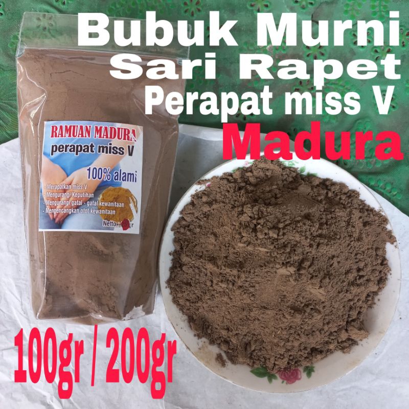 

Bubuk Murni Sari rapet/Perapat miss V Ramuan Madura 200gr