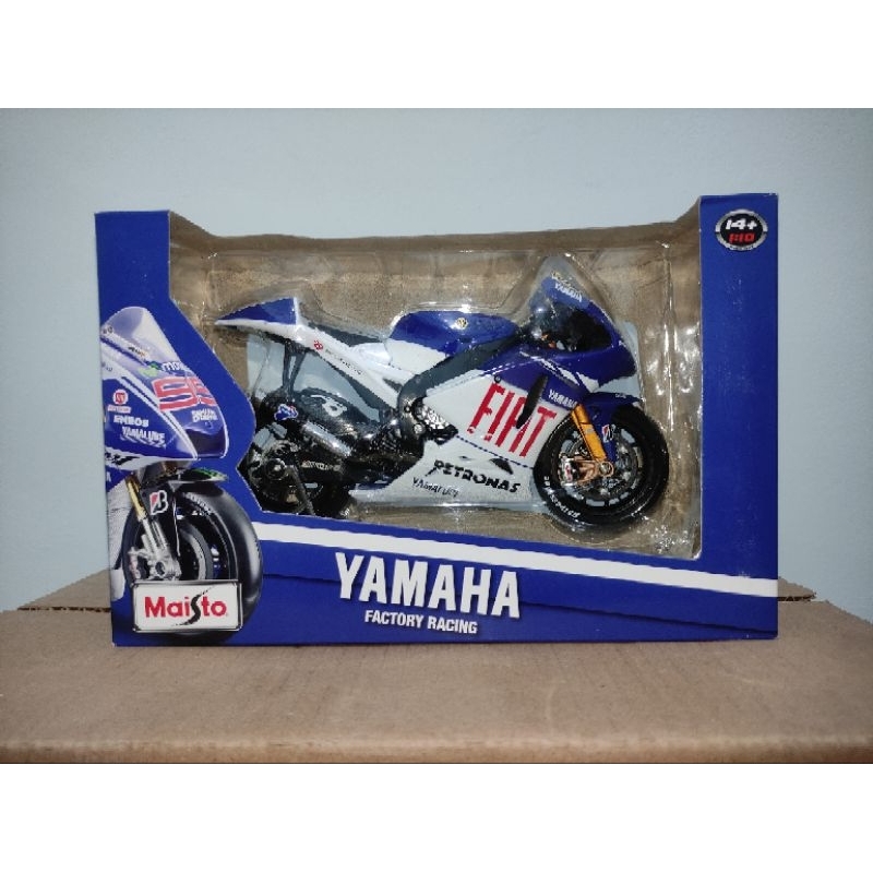 Diecast Maisto MotoGP skala 1:10 Yamaha YZR-M1 Valentino Rossi 46 Tahun 2009