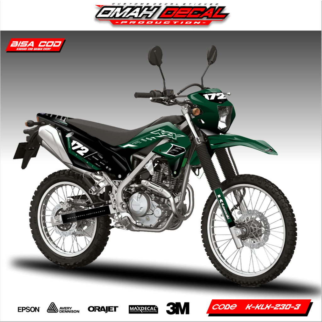 decal sticker KLX 230 L full body  premium tebal termurah stiker motor  trail klx230 supermoto adven