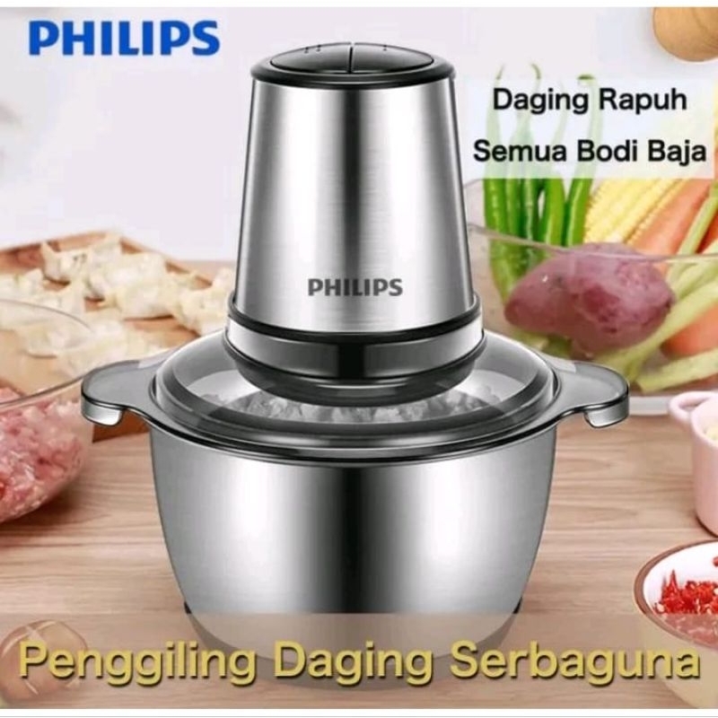 Philips 1 Penggiling Blender Chopper Penggiling Daging Listrik 400W Food Chopper
