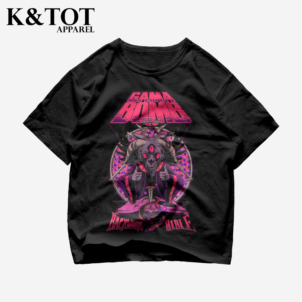 KNTOT - KAOS BAJU GAMA BOMB BACKWARDS DIBLE | TSHIRT OVERSIZE VINTAGE PUTIH BOOTLEG - PRIA WANITA DE