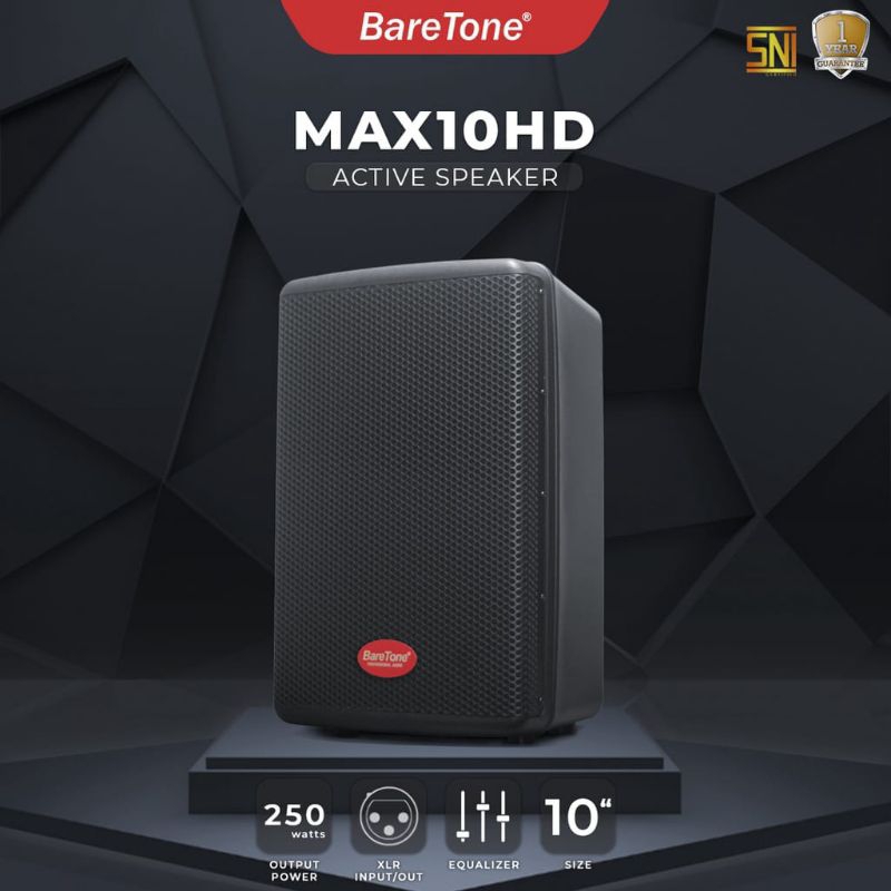 BARETONE - SPEAKER AKTIF Baretone MAX10HD 10 INCH ORIGINAL 1 BUAH