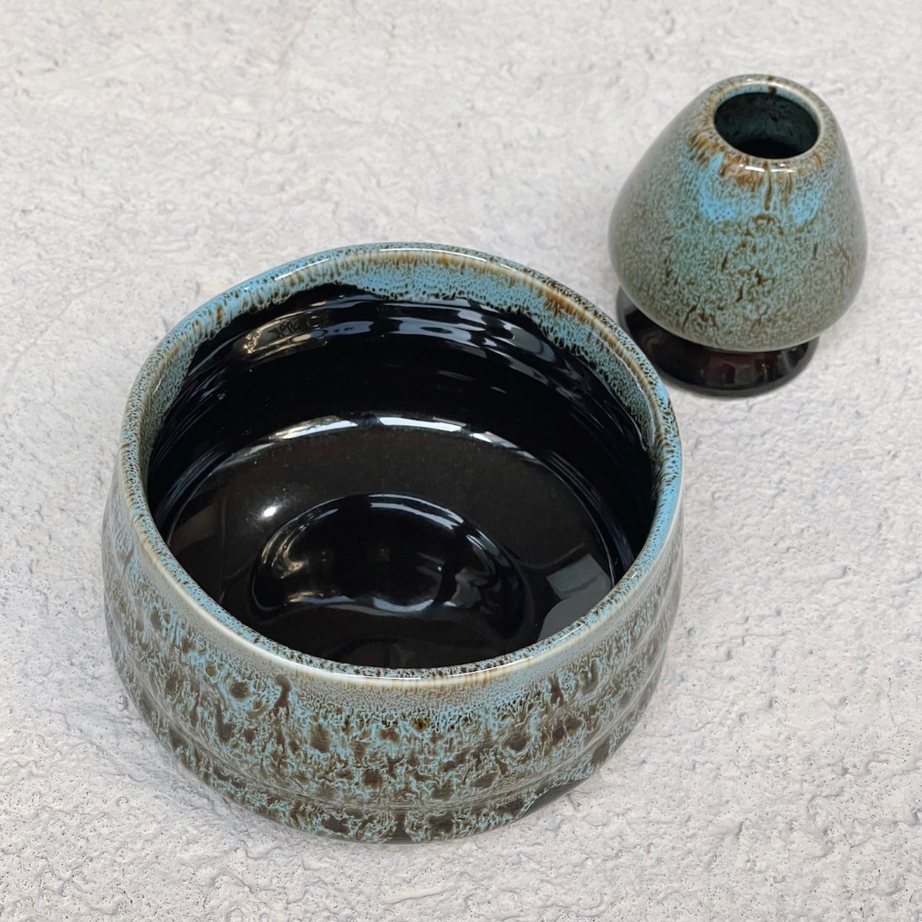 Matcha Bowl + Chasen Holder Ceramic Premium 21