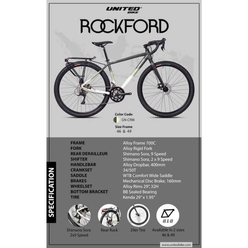 Sepeda Touring Gravel United Rockford 29 Inch
