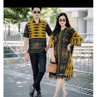 BAJU TENUN COUPLE BAJU BATIK SARIMBIT