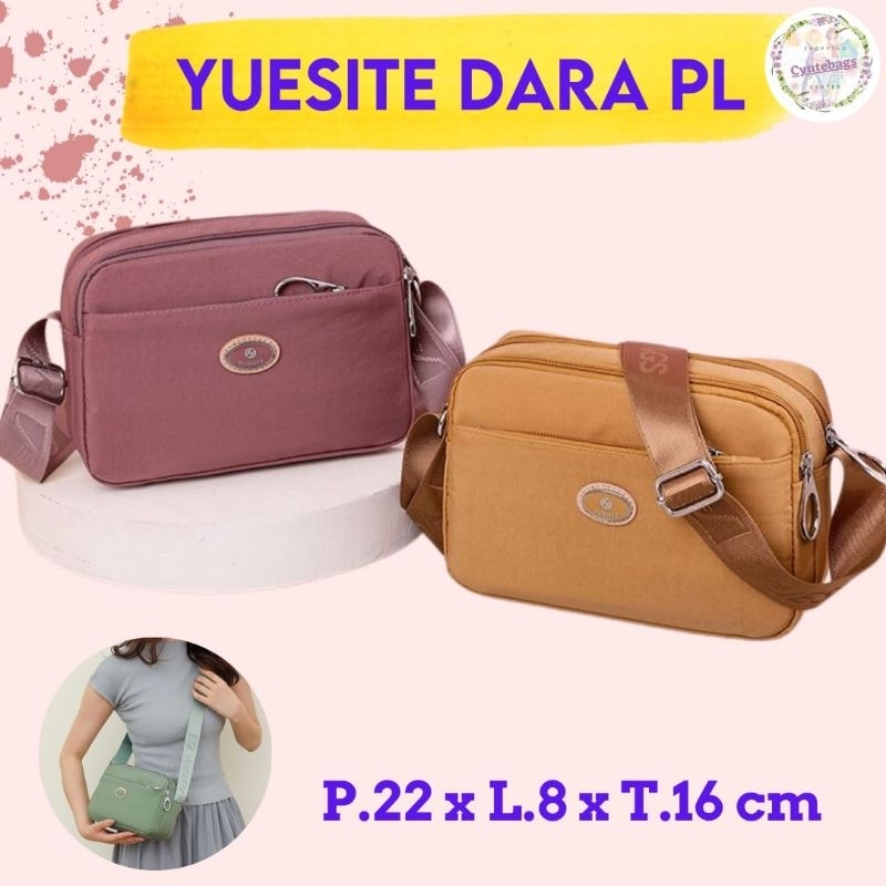 YUESITE DARA PL TAS SELEMPANG WANITA IMPORT KEKINIAN SLINGBAG TAS MURAH ANTI AIR