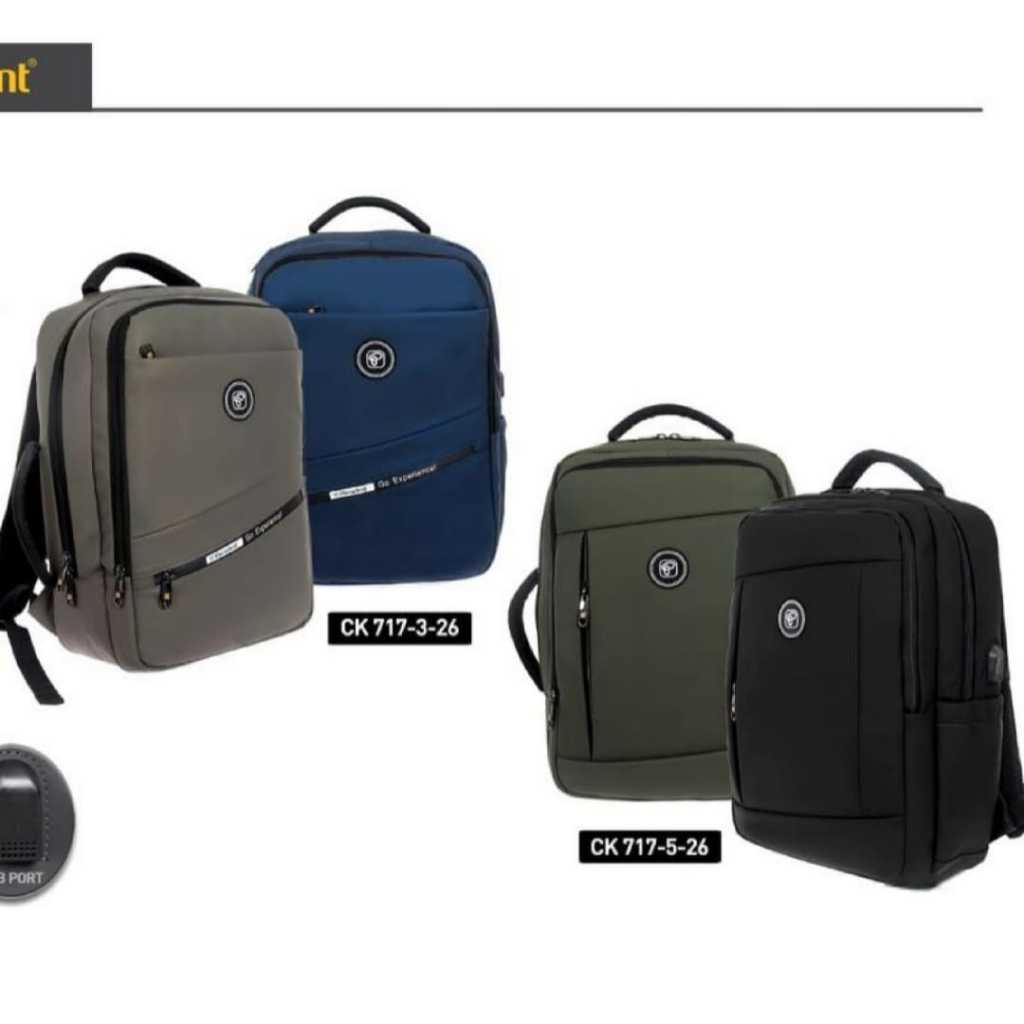 President CK717 Tas Ransel Laptop Anti Air Pria Wanita Backpack Ringan