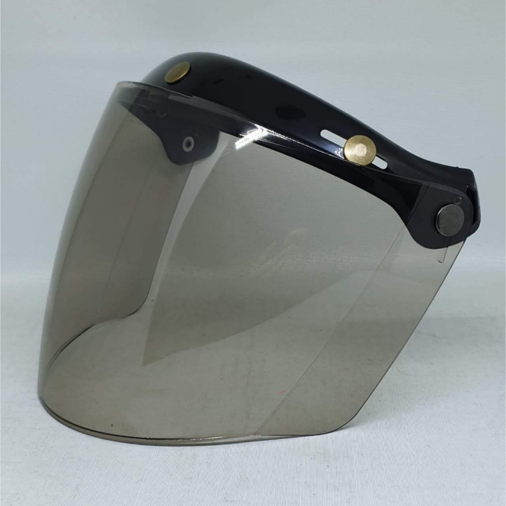 KACA VISOR ORIGINAL zeus 380 385 retro helm DARK SMOKE