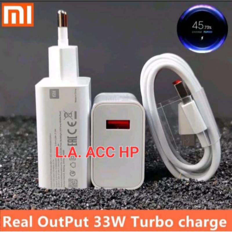 Charger Xiaomi Redmi Note 10 Pro 33W Turbo Charger Original Type C