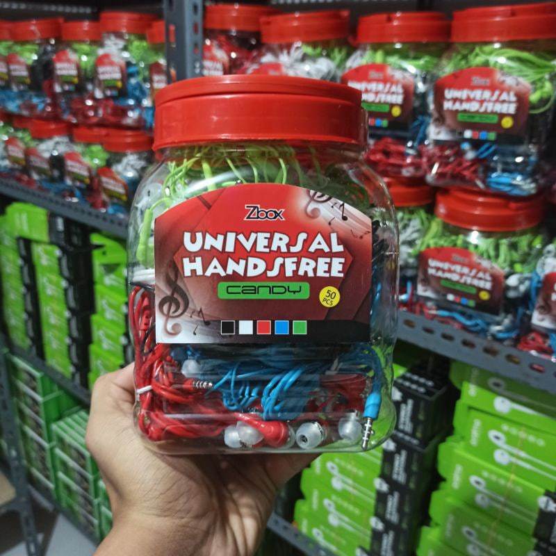 HEADSET TOPLES ZBOX CANDY (TOPLES 50PCS) | HEADSET MURAH | SUPERBASS | HANDSFREE KABEL | TERLARIS