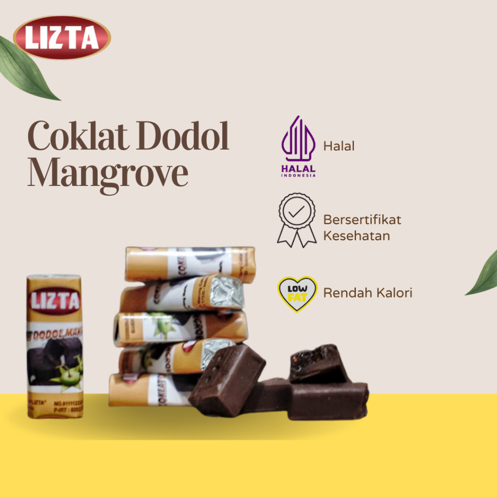

LIZTA COKLAT MINIBAR DODOL MANGROVE SNACK CAMILAN KHAS KABUPATEN BEKASI