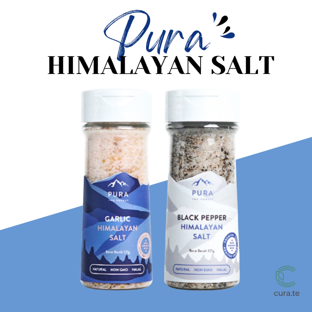 

PURA HIMALAYAN SALT 125GR PEPPER GARLIC | GARAM HIMALAYA NATURAL ORGANIK BUMBU DAPUR INSTAN