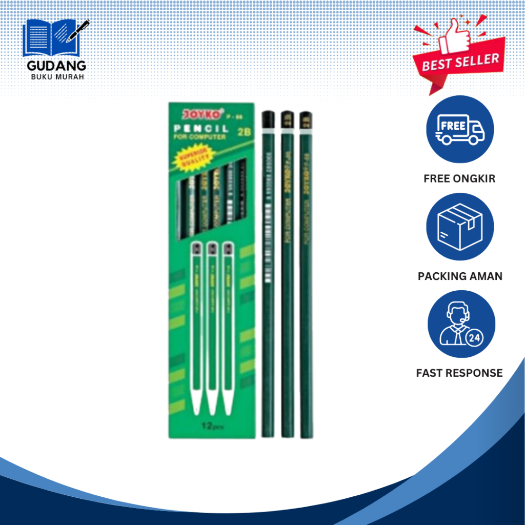 

Pensil 2B Joyko P-88 Pencil Per Lusin / GUDANG BUKU MURAH