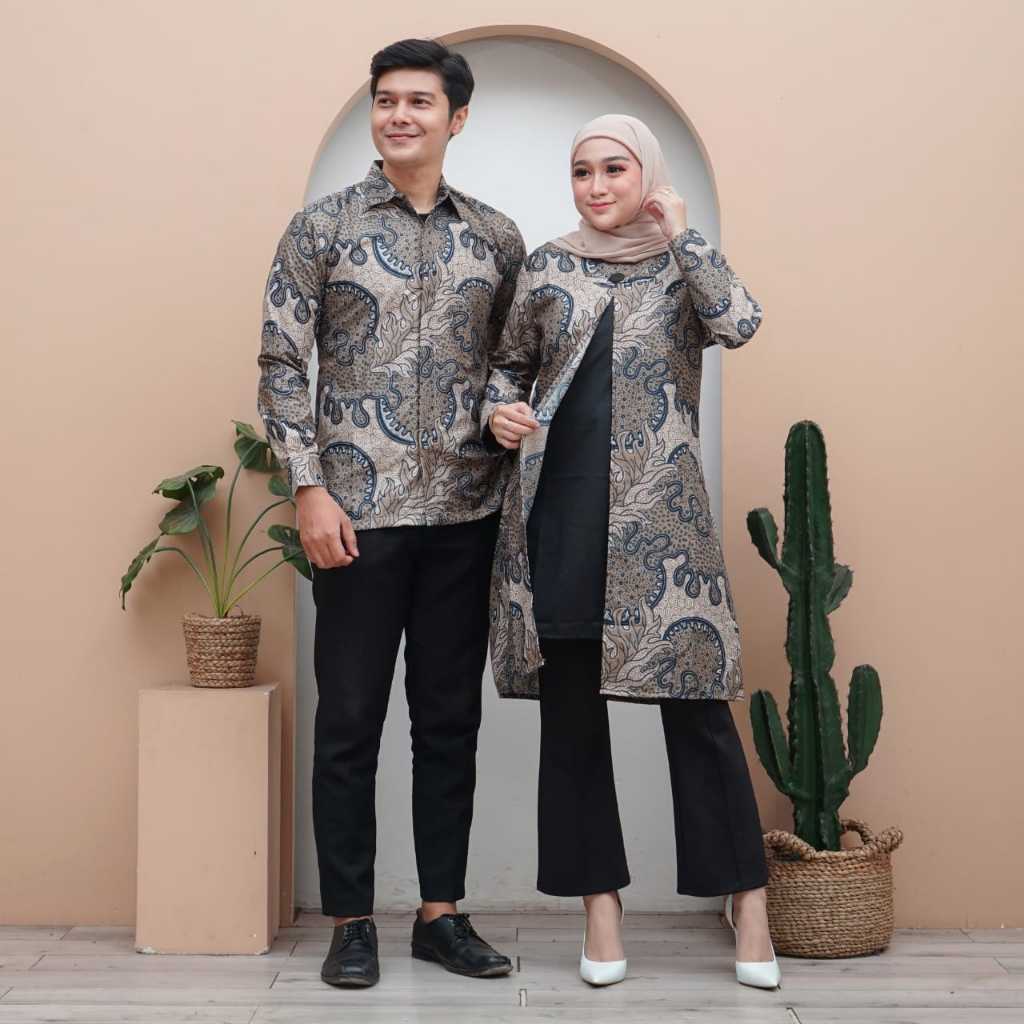 BATIK WANITA TERBARU MODERN MEWAH COUPLE BATIK TUNIK - KEMEJA BATIK - BAJU TUNIK TERBARU MODERN - BA
