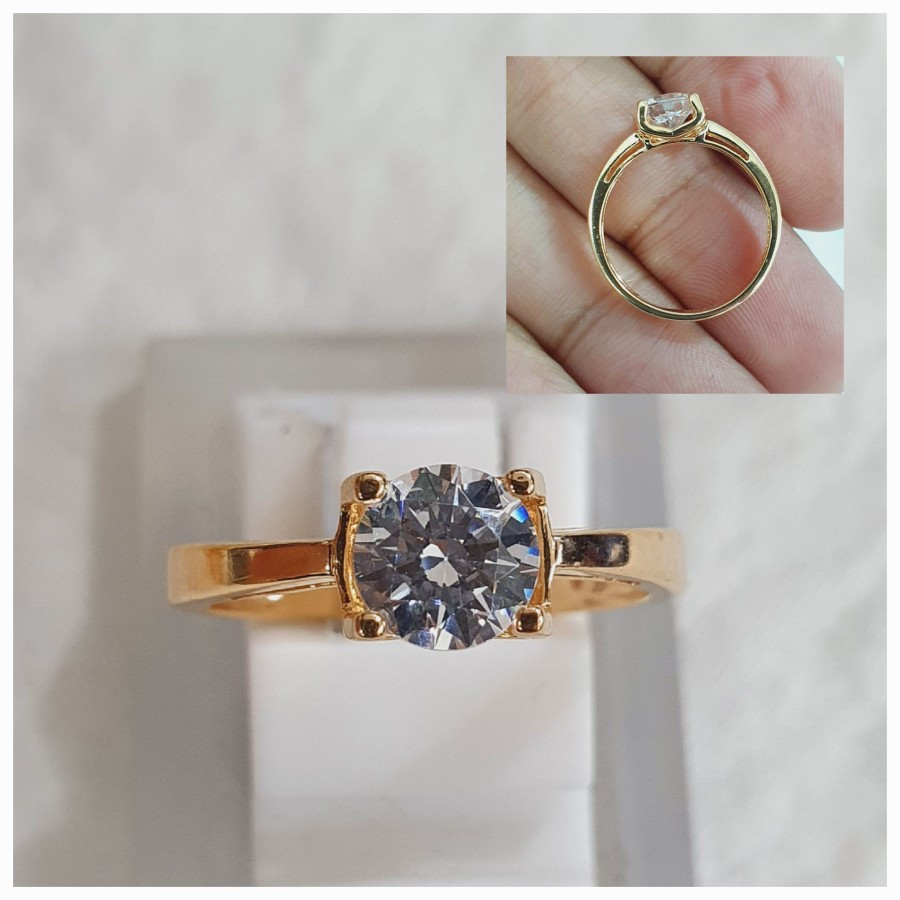 cincin solitaire emas 70% 700 70 % variasi 2