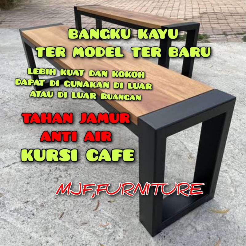 Bangku panjang/Bangu Cafe/Bangku kayu/Bangku tunggu kayu/Kursi tunggu kayu asli/Kursi Sanai/ Kursi k