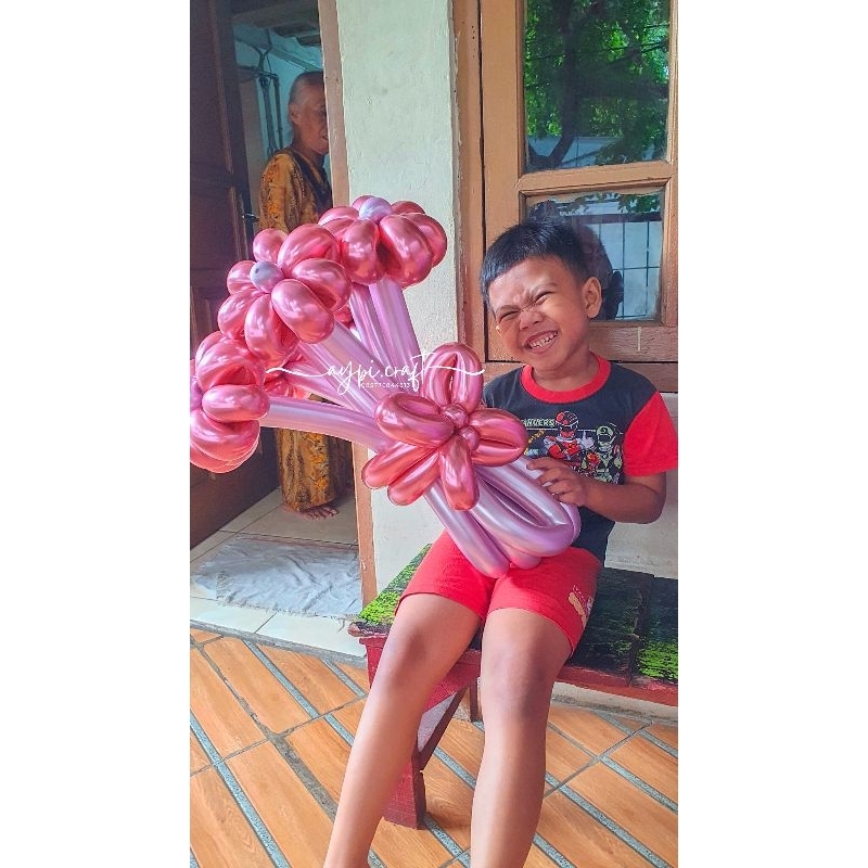 bunga balon tangkai pendek dan panjang"HARGA PER TANGKAI"