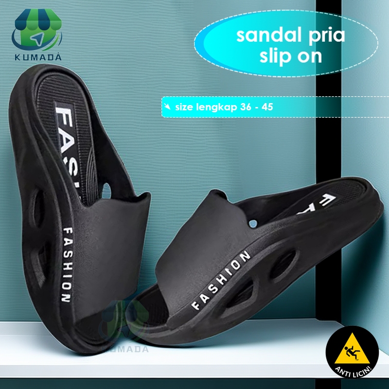 sendal pria casual sendal pria kekinian sendal pria keren Pria Wanita Karet Jely Sendal