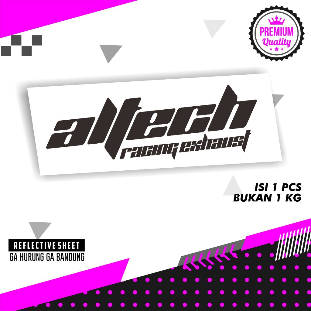 Stiker Motor Racing Altech Exhaust Anti Panas 3d Timbul RX King Variasi Aksesoris Motor