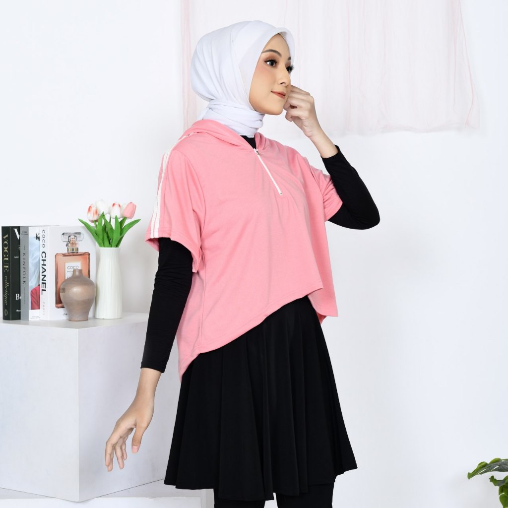Setelan Olahraga Wanita | Setelan Hoodie Legging Rok Olahraga Wanita Muslim