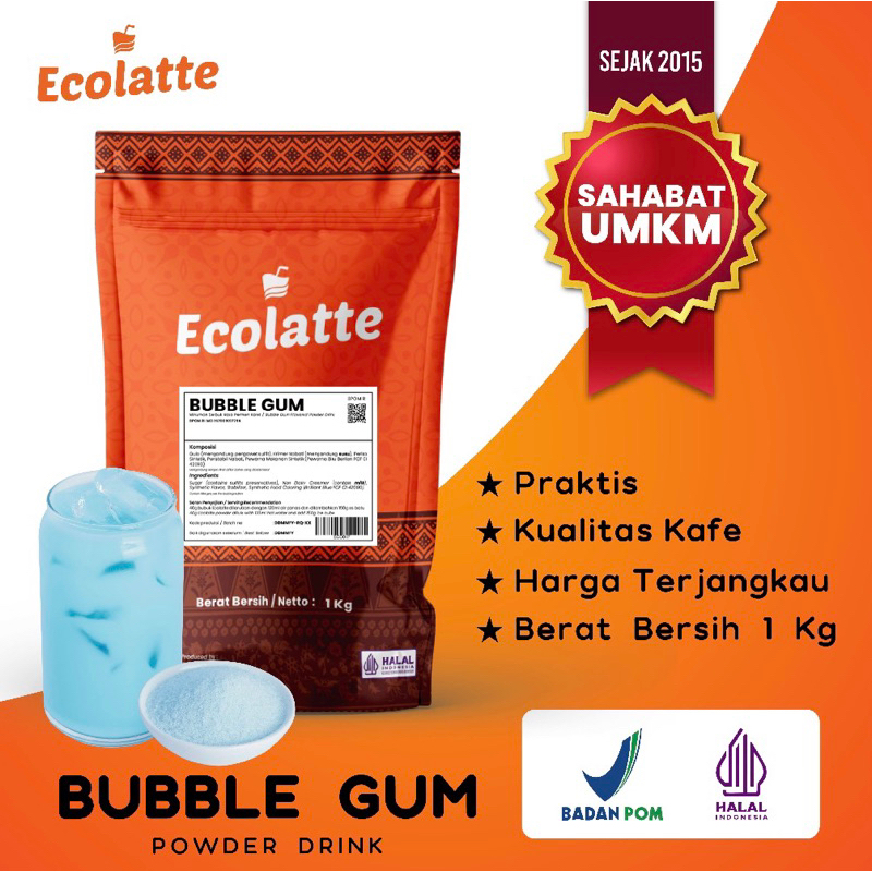 

Bubuk Premium Ecolatte Bubblegum 1 Kg