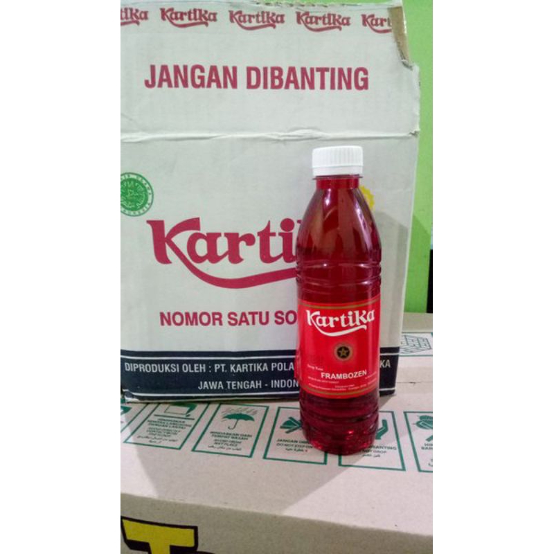 

sirup kartika 620ml botol plastik rasa framboz