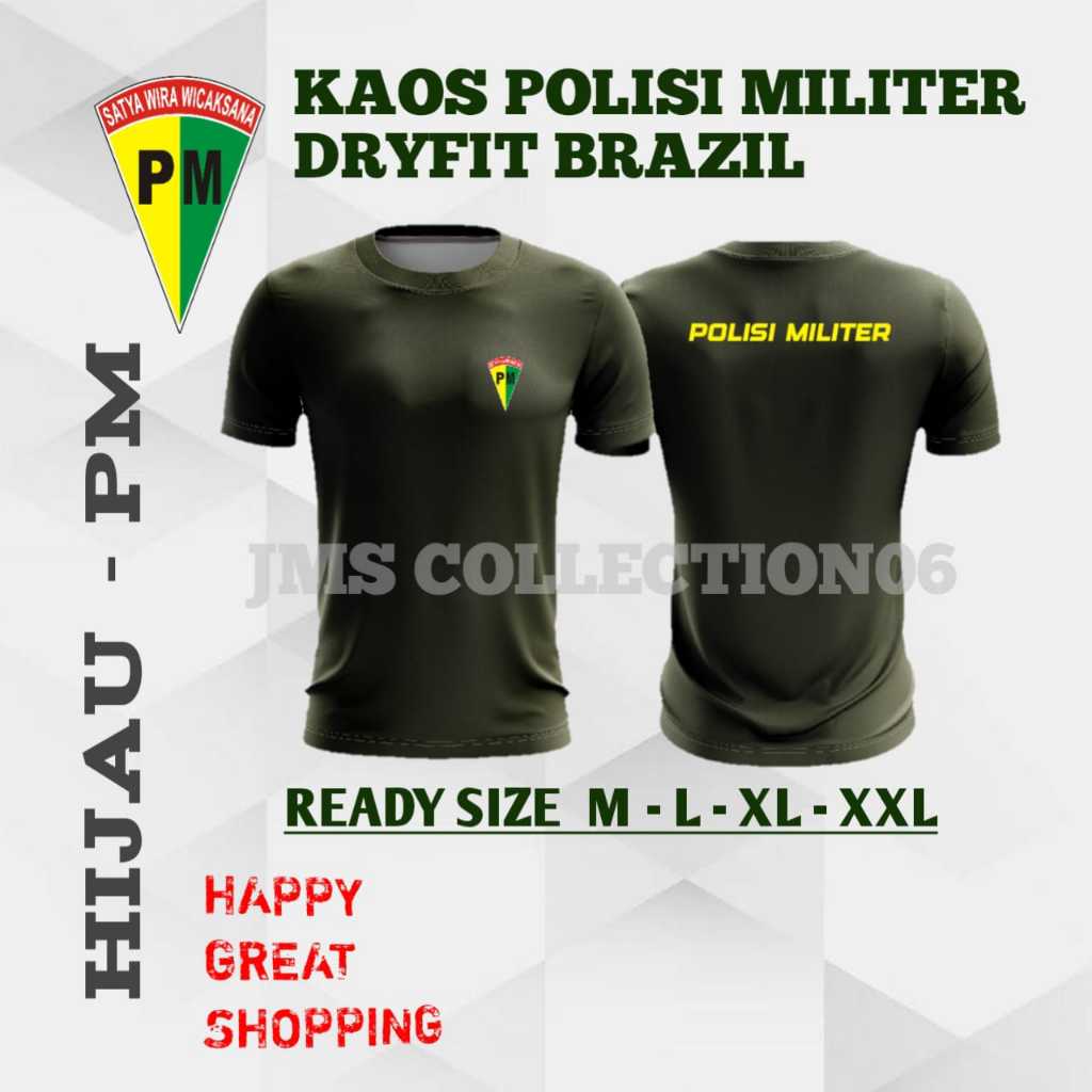Kaos jersey Polisi Militer (PM) / Kaos Olahraga Polisi Militer / baju kaos polisi militer / Kaos run