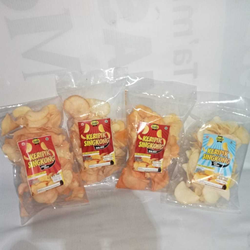 

kripik keripik singkong balado pedas manis gurih renyah empuk kres 100gr