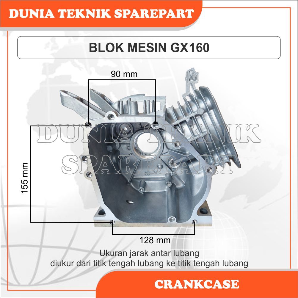 GX160 CRANKCASE / BLOK MESIN / CYLINDER BLOCK UNTUK MESIN PENGGERAK