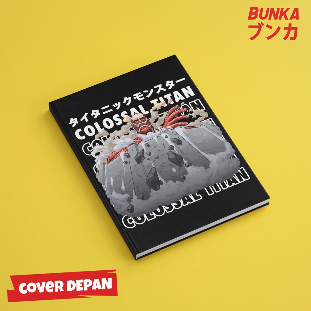 

Note Book Aesthetic Anime Shingeki no Kyojin Attack on Titan SNK AOT Colossal Titan Design Hardcover A5 Buku Tulis Catatan Notes Agenda Planner Jurnal vintage buku catatan story book kado anniversary valentine cowok cewek murah