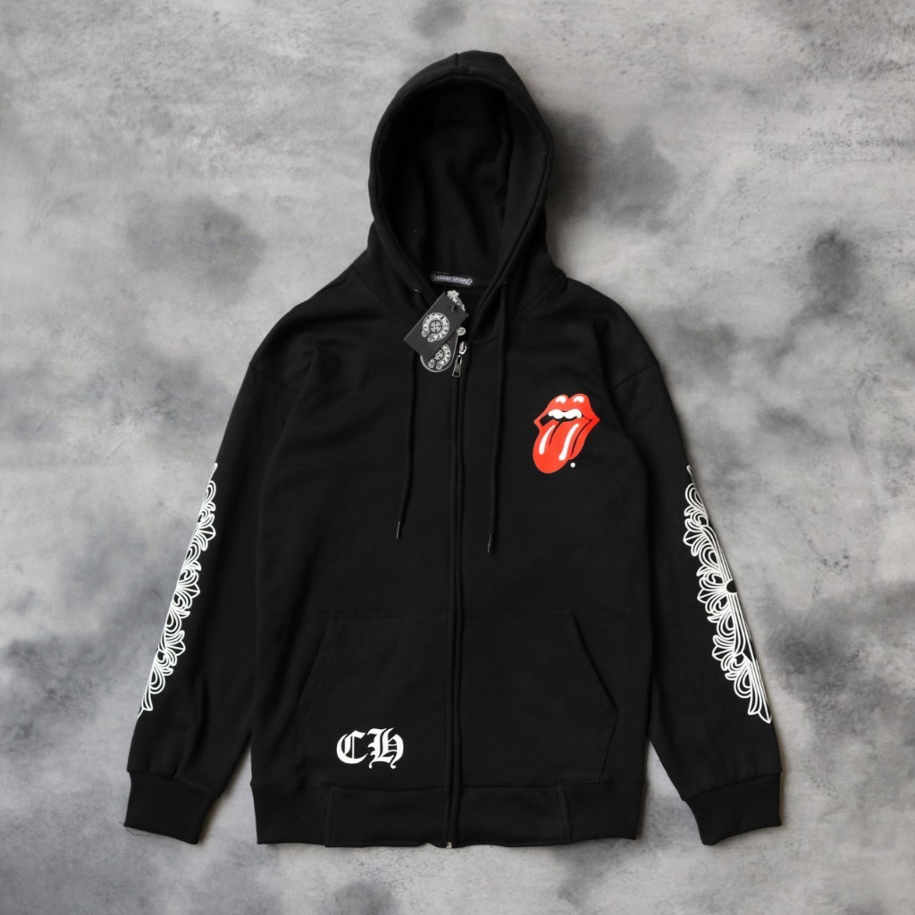 Jaket Hoodie Chrome Hearts X rolling stone//Jiper chrome premium Quality