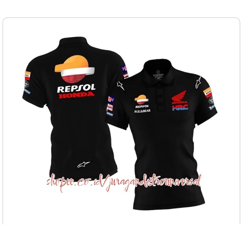 Polo shirt - Tshirt - Kaos Kerah REPSOL TEAM HONDA  Motorsport Power Shell
