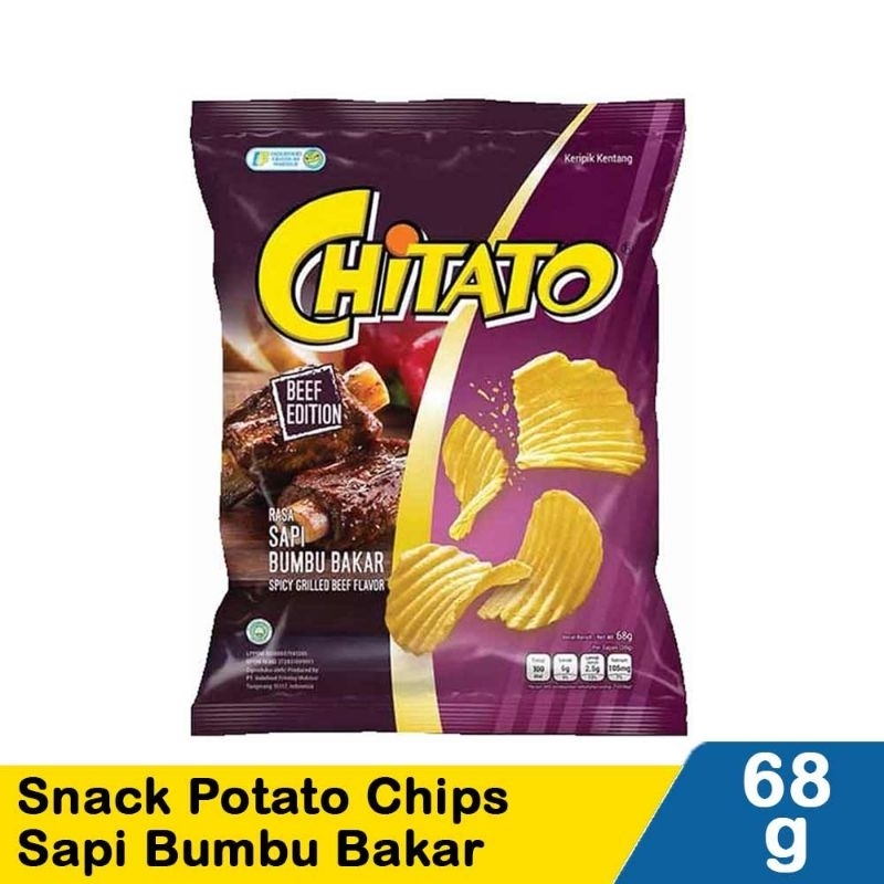 

Chitato Snack Potato Chips Sapi Bumbu Bakar 68G