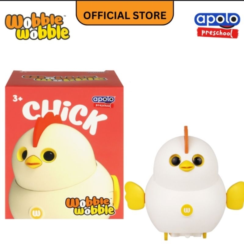 Apolo Wobble Wobble Preschool chick Mainan Ayam kecil lucu