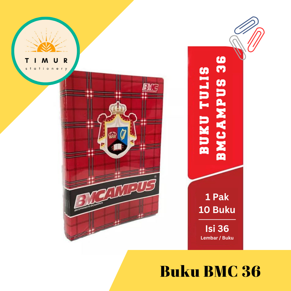 

Buku Tulis BMC CAMPUS 36 LEMBAR per Pak