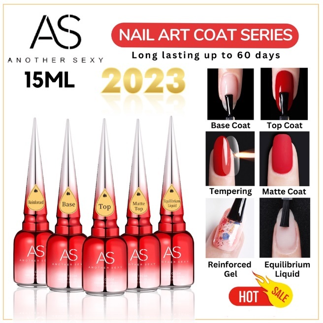 AS TOP COAT / BASE COAT / BLOOMING / ADHESIVE / BLOOMING / DIAMOND TOP COAT / TEMPERED NAIL GEL POLI