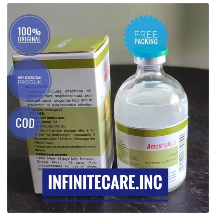 AMOXI 15% LA Vemedim 100 ml- Obat pencernaan LIKE BETAMOX INTRAMOX