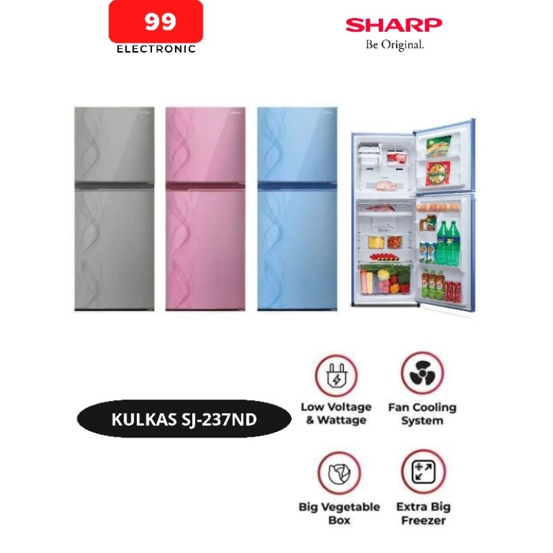 KULKAS 2 PINTU SHARP SJ-237ND