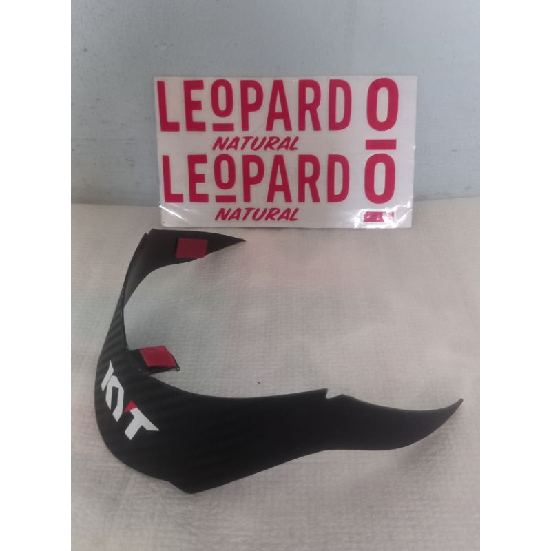 spoiler helm kyt rc 7, motif cqrbone, + bonus stiker Leopard, kanan kiri