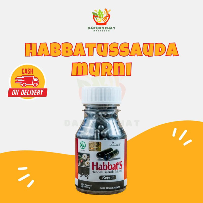 (Cod Makassar) Habbat's habbats kapsul Habbatussauda Murni Promil dan Imun Tubuh obat segala penyakit reaèdy Makassar