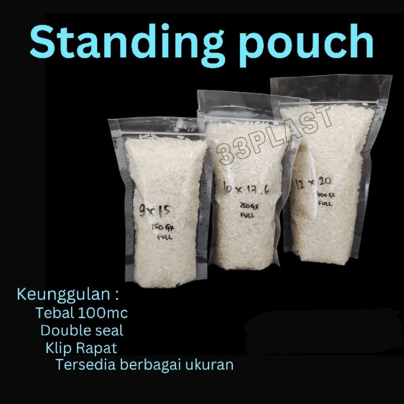 Standing pouch Kantong Plastik Klip Berdiri