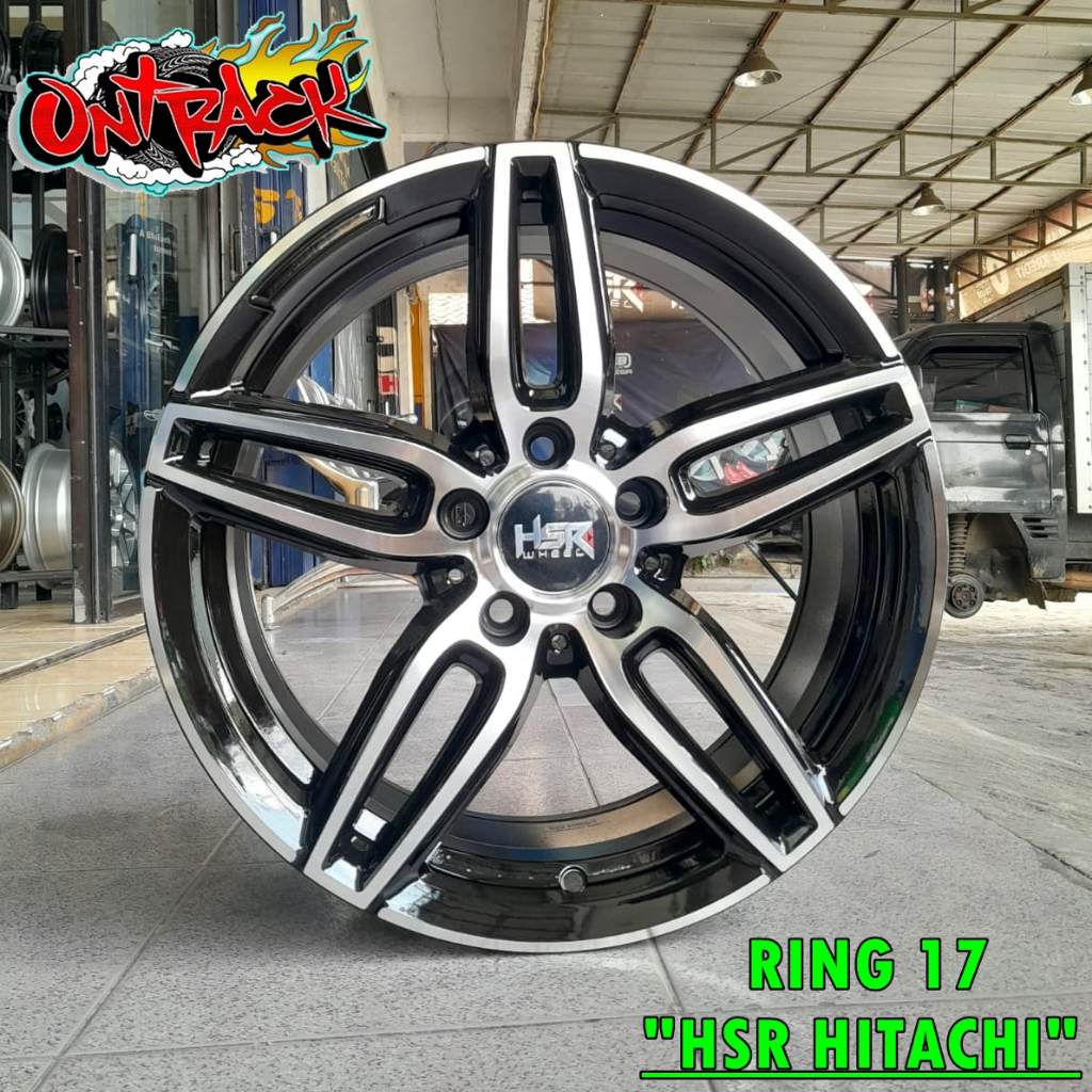 Pelek Racing Ring 17 HSR HITACHI lebar 8 pcd 5X112 Velg Mobil Mercy Brv Hrv Crv dll - Gratis Ongkir